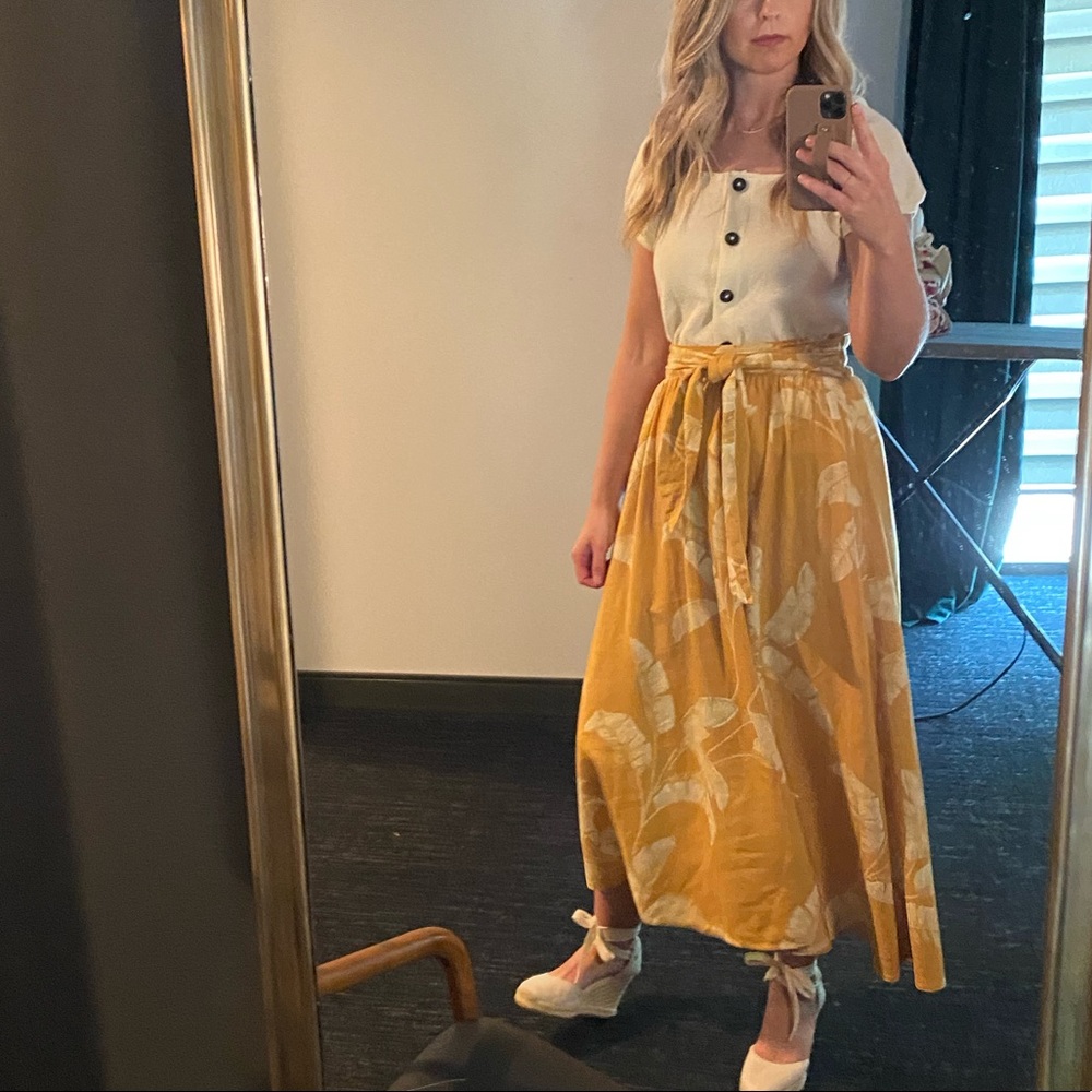 Madewell Ivory Button Top
